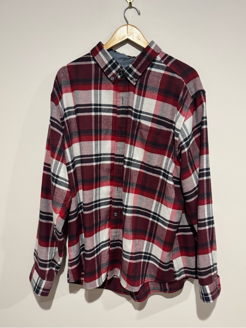 Eddie Bauer Plaid Flannel Shirt Sz XXL